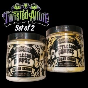 Twisted Allure Kettle Corn Corpse Sugar Scrub Set - Sweet Popcorn, Brown Sugar